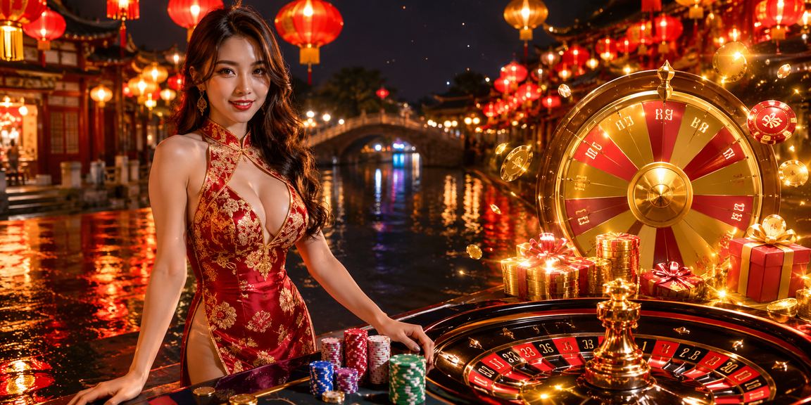 Bàn roulette tại chợ đêm Huế — trải nghiệm casino sống động mang phong cách Việt Nam